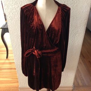 A.L.C Velvet long sleeve dress